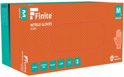 GL201 Heavy Duty+ Nitrile Orange Powder Free Gloves