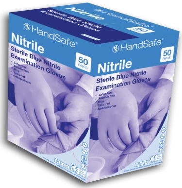 Sterile Nitrile Blue Powder Free Gloves