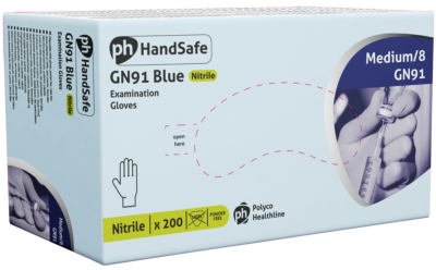 200 Super Economy Nitrile Blue Powder Free Gloves