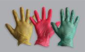Economy Vinyl Coloured Powder Free Gloves